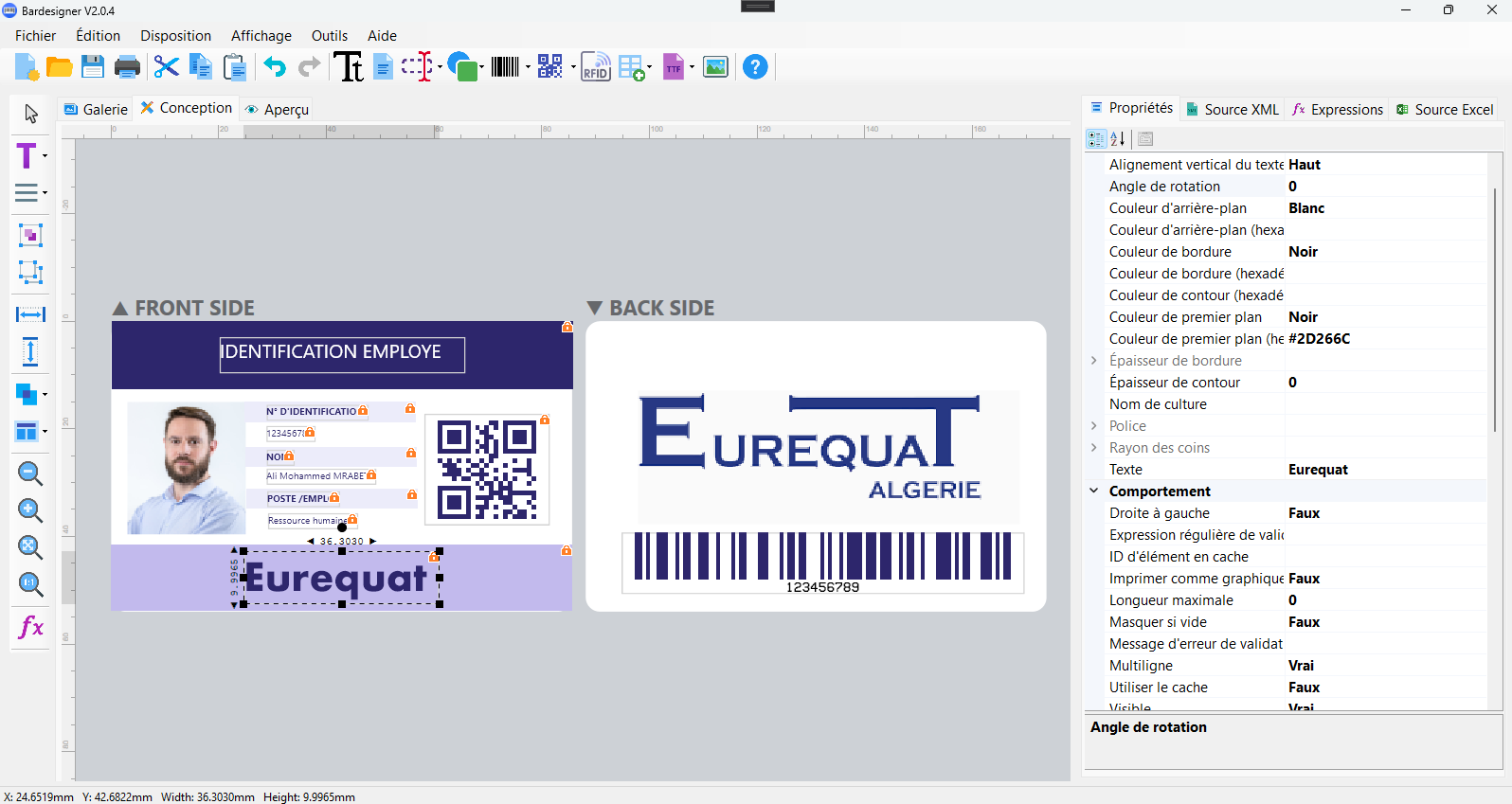 Logiciel d'édition et d'impression d'étiquette et de Badge – Image 8