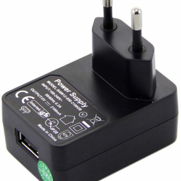 ALIMENTATION POUR LECTEUR CODE A BARRE-100-240 VAC, 5 V, 2.5 A, AVEC PRISE EUROPEENNE