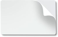 Carte PVC laminée 0.30mm -  Autocollante avec film protecteur adhésif